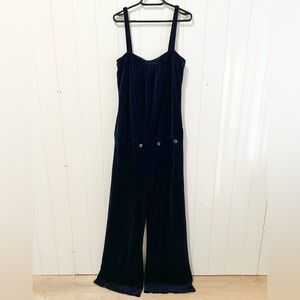 Juicy Couture  Y2K Velour Jumpsuit  size L Navy Blue